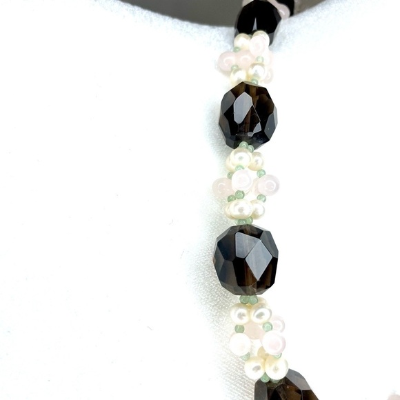 EUC Ross Simons Smoky Quartz Peal and Agate Necklace - Picture 2 of 6